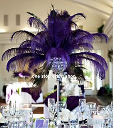Elegant ostrich feather wedding table centerpieces (no feather including)