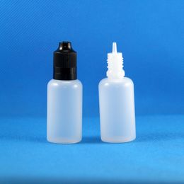 100 Sets/Lot 30ml Soft Plastic Dropper Bottles Sqeeable Tamper Evident Child Double Proof Caps Long Thin Seperatable Top Tips Store Liquid Oil Saline Lotion Eye 30 mL