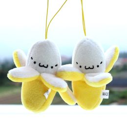 Cute Cell Phone Strap Charm Mobile Phone Skinned banana Plush Doll Phone Strap Pendant Cellphone Decoration Accessories