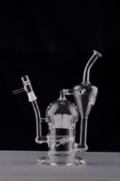 hookahs Large Recycler with Sprinkler Perc 20 Arm Tree Recycler Glass Oil Rigs Free Shipping