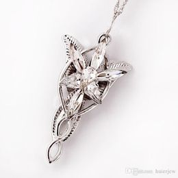 Pendant Necklace Silver Plated The Lord of The Film Arwen Evenstar Arwen 5*3CM Pendant Necklace for Women