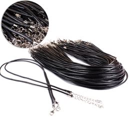 Chains Chokers Necklaces Twisted Braided Rope Black Leather Cord Chain Necklace String Rope For Women Rope Leather Necklaces