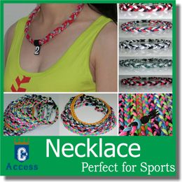 Baseball Softball Sports Titanium 3 Rope Braided Tornado GT Necklace 8000 colors,22"20"18''