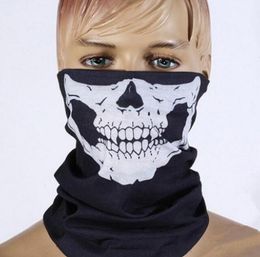 Skull Bandana Balaclava Máscaras Máscara Masquerade Halloween Bike Capacete Motocicleta Máscaras Pescoço Homens Máscara Feminina Crânio Máscaras Partido Negro
