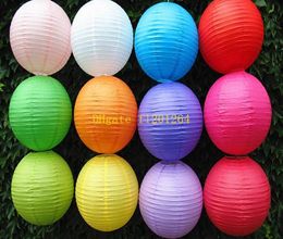 50pcs/lot 16" (40cm) Chinese Round Paper Lanterns For Wedding Party Home Hanging lamps festival Decoration Favour