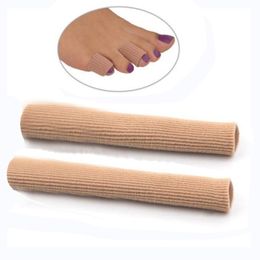 200+Nylon tube gel liner toe protector silicone gel tubing Fabric Covered Toe Tube bunion Protector Corns Calluses Toe Separator