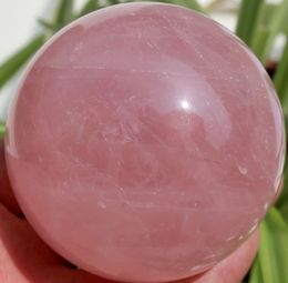 Natural Pink Rose Quartz Magic Crystal Ball Sphere 100MM Healing for sale Home Decorations Free shipping