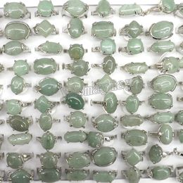 Wholesale 50PCS Natural Green Jade Rings Fashion Jewellery Men's Rings Free Shipping