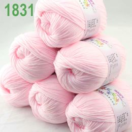 Продажа много 6 шаров х 50 г кашемир шелковый бархат детская пряжа Baby pink 18-31