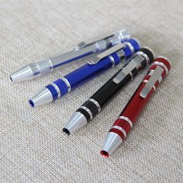 8 In 1 Precision Magnetic Pen Style Screwdriver Screw Bit Set Slotted Phillips Torx Hex V1.5-3.5 Repair Portable Tool 4 Colors