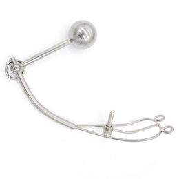 Stainless Female Chastity Device Slave Belt Bondage Urethral Plug Solid Ball #R501