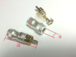 20PCS high quality Gold Plated RCA Plug Male Audio Soldering Adapter Connector