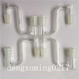 hot sale double jointed bong Female to male Drop Down Glass Adapter Oil Filter Adapter for Glass Water Bongs