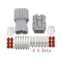 5 sets DJ7061Y-2-11/21 6 pin car socket Car Electrical waterproof electrical plug connector taillights Headlight assembly plug
