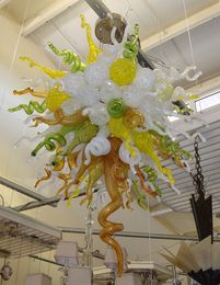 100% Mouth Blown CE UL Borosilicate Murano Glass Dale Chihuly Art Foyer Glass Pendant Hanging Lamp