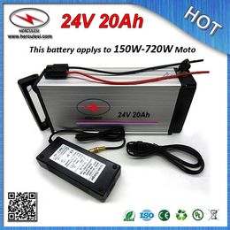 Big Capacity 24V 20Ah Electric Bike Battery / Electric Bicycle Battery / Ebike Battery with Luggage Rear Rack Free SHIPPING