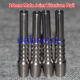 New glass bong nails 14mm 18mm domeless male and female joint domeless titanium nail GR2 qulaity fast shipping