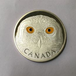 5 pcs The Canada Owl coinrare animal badge silver plated 40 mm brand new souvenir coin