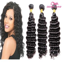 2019 original human hair weave DHL GRATUIT DHL 8A Vague profonde Human Cheveux Tissage Brésilien Péruvien Indian Virgin Remy Remy Bundles Hair Extension Produits