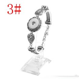 DIY Noosa Chunks Bracelets Silver Plated Interchangeable 18mm Snap Buttons Jewelry Women Fashion Bracelet free shipping