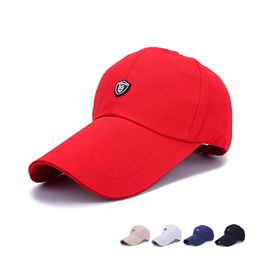 6 Color Men Snapback Baseball Caps Outdoor Canvas Extended Eaves Sun Hat Sports Golf Cap Adjustable Casquette Casual Peaked Cap GH-29