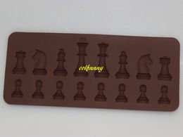 100pcs/lot Fast shipping New International Chess Silicone Mould Fondant Cake Chocolate Molds For Kitchen Baking