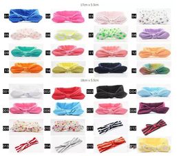 Cotton Girl Baby Bow Headband Wave Point Turban Twist Head Wrap Twisted Knot Soft Hair band Headbands