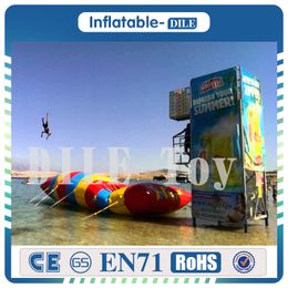 Free shipping 5m inflatable trampoline, Inflatable Water blob inflatable water catapult jumping air bag for water sports