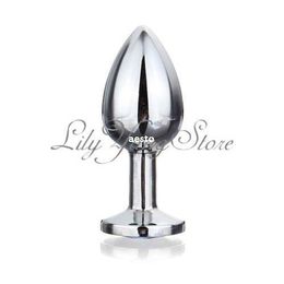 1Pcs Anal Toys Stainless Steel Metal Plated Jewelled Butt Anal Plug Insert Stopper Sexy Toy #R721