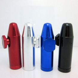 In Stock newest snuff snorter smoking pipe very easy to use 4 colors Metal snuffer hot selling snorting pipes