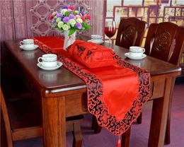 High End Patchwork Silk Brocade Table Runner Rectangle Chinese style Luxury Tea Table Cloth Dining Table Protection Pads Home Decor 200x33