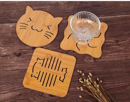 8styles Wood Heat Resistant Pad Pan Pot Mat Holder Kitchen Cooking Isolation Pad Bowl Cup Coasters