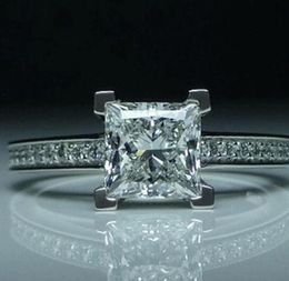 CloseWhole - Size 4-11 Princess cut 1ct Topaz Luxury Jewellery Simulated Diamond Gemstones Wedding Engagement Band Finger263m
