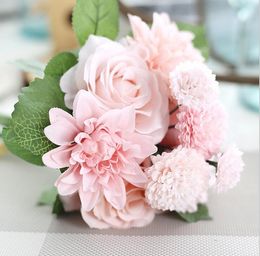 Artificial flowers bouquet wedding decorations flowers Bright colors the bride holds flowers can be repeated used