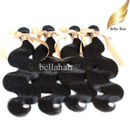 100 virgin unprocessed malaysian hair extensions body wave human hair weaves weft natural color hair bundles 8 30 4pcs bellahair