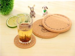 200pcs Fast shipping Round Cork Coasters Tea Drinks Coasters Cup Mats Pads Home Vintage Cup Coaster Modern Kitchen Accessories