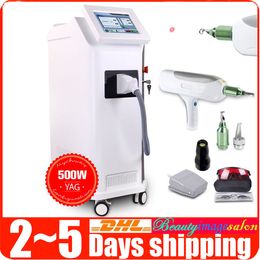 Floor Standing Red Target Light 500W Q Switched ND Yag Laser Tattoo Removal Spots Removal Beauty Machine Salon