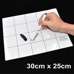 30cm x 25cm White Magnetic Project Mat Screw Pad Screws Working Pad with Marker Pen Eraser for Phone Laptop Tablet DIY Repair 120set/lot