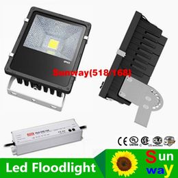Mean Well Drivers 100W 200W 300W 400W Led Floodlights IP65 Outdoor Canopy Led Flood Lights AC 110-240V Warranty 5 Years