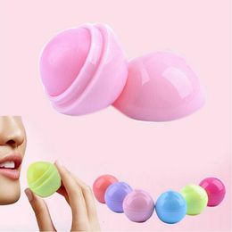 Cute Round Ball 3D Lip Balm Fruit Flavour Mouth Beauty Natural Moisturising Lips Care Balms Lipstick