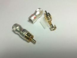 2PCS RCA Male Plug Audio Video Cable Adapters Connector Solder