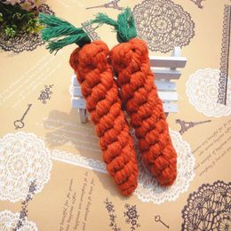 Free shipping,Wholesale Braided Rope Knot Toy Durable Carrot Dog Toys Cat Pet Cotton Imitate Chews