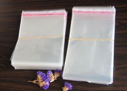 100pcs/lot 25x36cm Clear Self Adhesive Seal OPP bag-reusable high transparence plastic bag with sticky tape, fabric/clothing/T-shirt bags