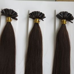 18"20"22"24" 50G Natural keratin Capsule prebonded U/Nail Tip Hair Extension flat tip hair extensions 8color available