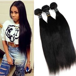 Virgin Human Hair Weaves Brazilian Hair Bundles Wefts 8~34inch Unprocessed Peruvian Mongolian Indian Malaysian Mink Human Hair Extensions