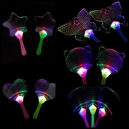 New light colorful summer hot LED fan stall LED flash plastic toy