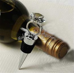 200PCS Unique Diamond Ring Wine Bottle Stopper Wedding Favors Party Giveaways Bomboniere Wine Stopper Gifts Ideas