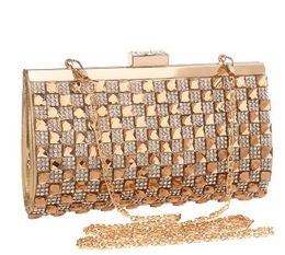 NEW Rhinestones Women Evening Bags Chain Shoulder Evening Bag Purse Clutch Women HandbagsThe delicate dinner with a bag and a shoulder slung