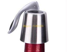 50pcs/lot Free Shipping High quality Stainless Steel Reusable Sealed Red Wine Champagne Storage Bottle Stopper