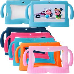 Wholesale Tablet PC Case Bags Q88 Silicone Tablet Case Cover 7 Inch For Kids Soft Rubber Gel Shock Proof Protective Case 100pcs Freeshipping